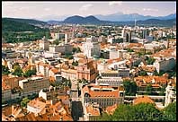 View of Ljubljana from the top of Ljubljana Castle, Slovenia