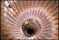 Spiral staircase inside Ljubljana Castle, Slovenia