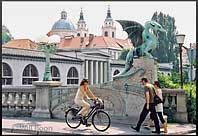 The Drgaon Bridge, Ljubljana, Slovenia