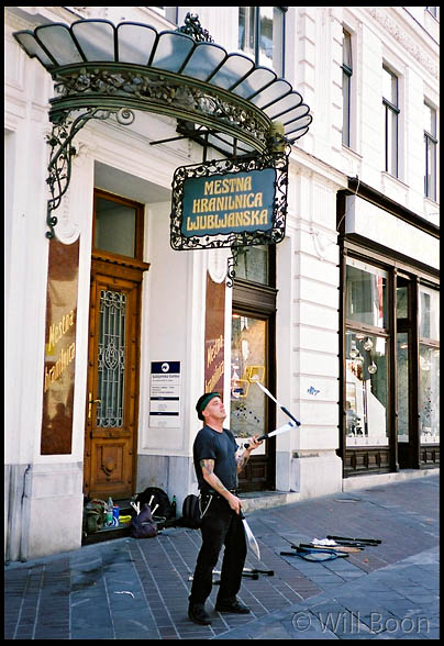 Street performer, Ljubljana